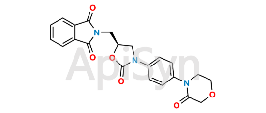Picture of 2-[[(5S)-2-oxo-3-[4-(3-oxomorpholin-4-yl)phenyl]-1,3-oxazolidin-5-yl]methyl]-2H-isoindole-1,3-dione